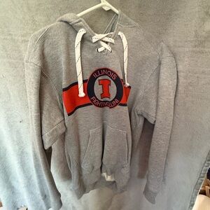J. America Gray Illinois Fighting Illini Hoodie